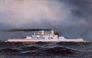 Antonio Jacobsen USS Massachusetts oil
